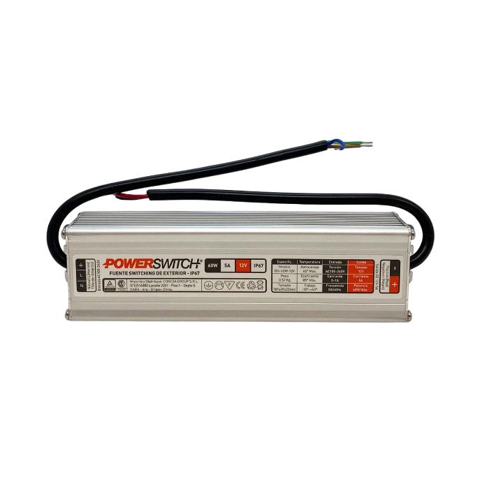 [BG-60W.12V] Fuente 12V 5A Powerswitch exterior IP67 (BG-60W.12V)