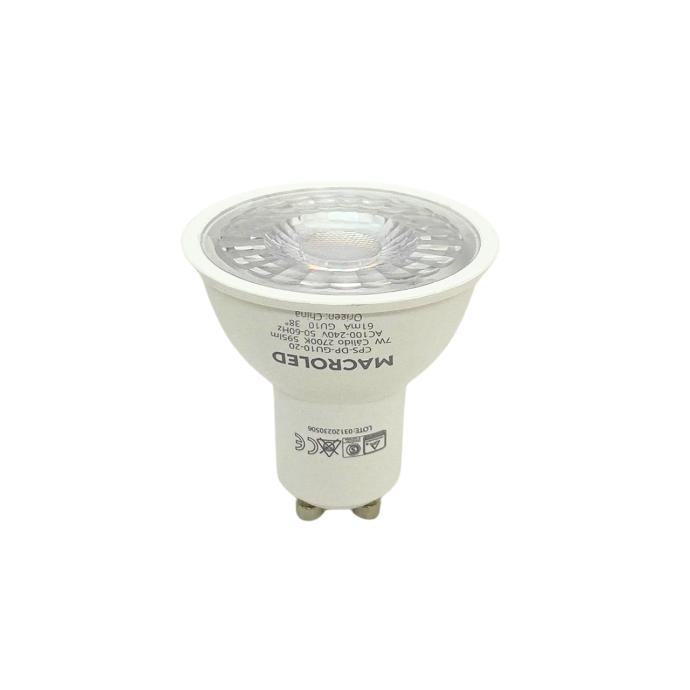 Dicroica de PVC Macroled 7W GU10 calido (CPS-DP-GU10-20W)