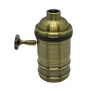 Portalampara vintage Macroled E27 de aluminio con perilla color bronce (PLV-VIN-P-E27-BR)