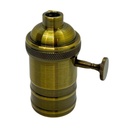 Portalampara vintage Macroled E27 de aluminio con perilla color bronce brillante (PLV-VIN-P-E27-BB)