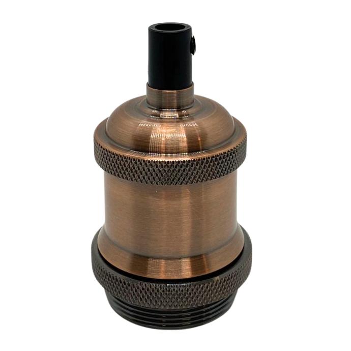 [PLV-JER-E27-CO] Portalampara Jersey Macroled E27 de aluminio color cobre (PLV-JER-E27-CO)