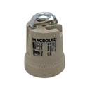 Portalampara ceramico Macroled E27 con puente (PL-E27-PU)
