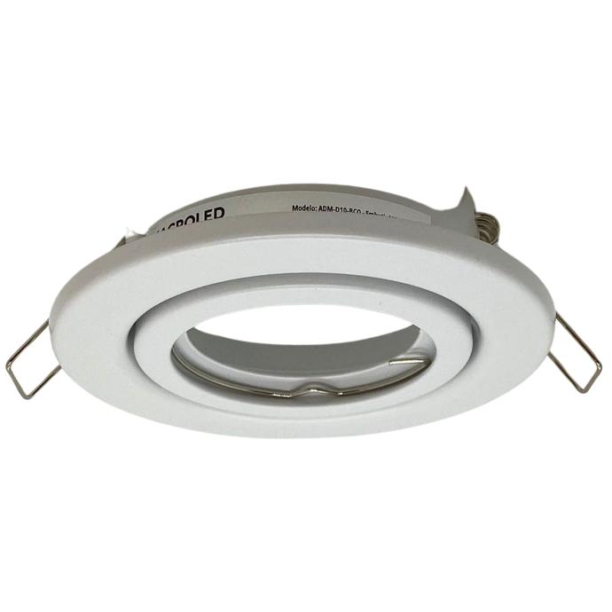Aro de embutir Macroled para dicroica GU10 movil blanco 10cm (ADM-D10-BCO)