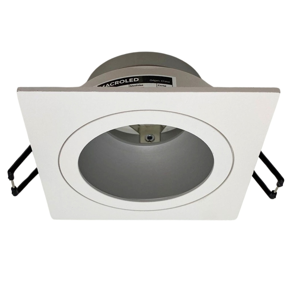 Artefacto de embutir Macroled para dicroica GU10 antideslumbrante blanco cromo (AECADF-X1-BC-ALU)