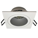 Artefacto de embutir Macroled para dicroica GU10 antideslumbrante blanco cromo (AECADF-X1-BC-ALU)