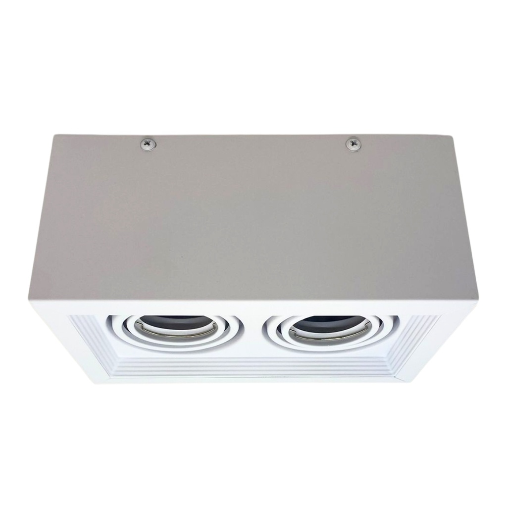 [APCD-X2-CB] Plafon cardanico Macroled para dos dicroicas GU10 blanco (APCD-X2-CB)