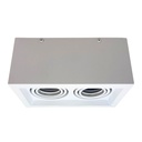 Plafon cardanico Macroled para dos dicroicas GU10 blanco (APCD-X2-CB)