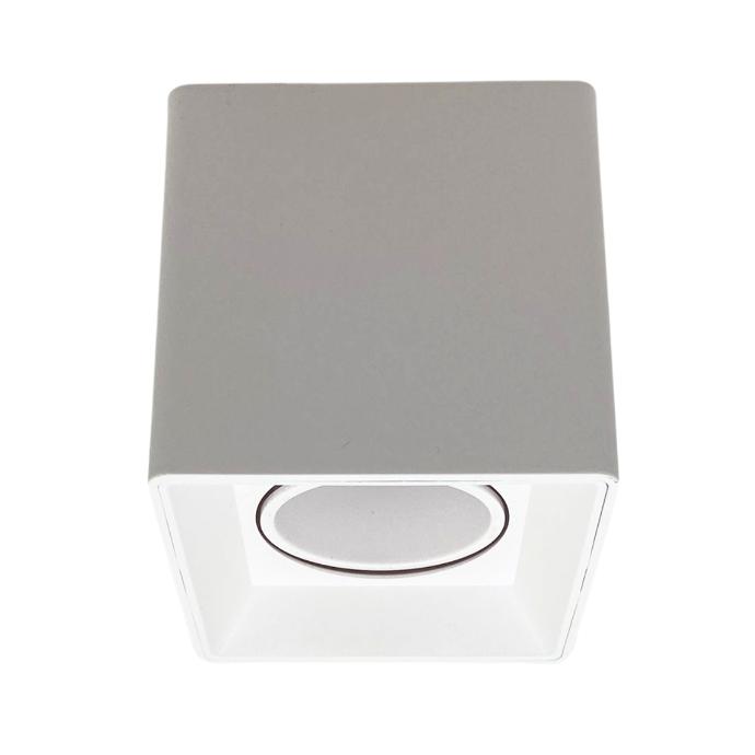 Plafon cuadrado Macroled para dicroica GU10 movil blanco (APCDL-X1-B-PC)