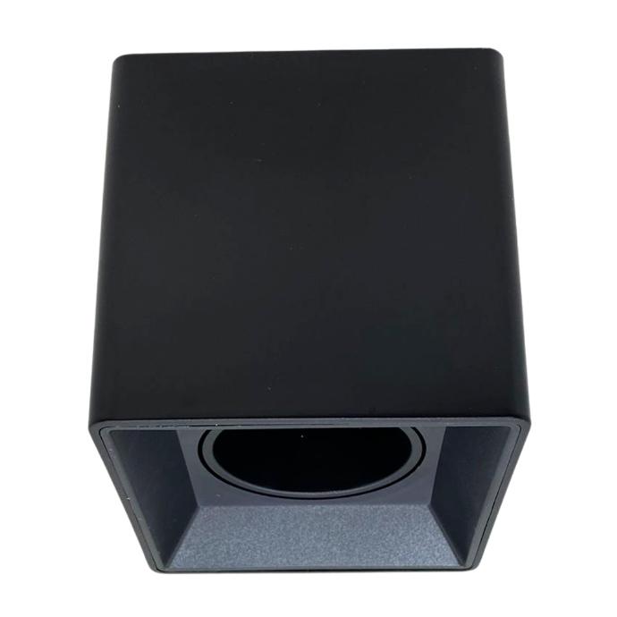 Plafon cuadrado Macroled para dicroica GU10 movil negro (APCDL-X1-N-PC)