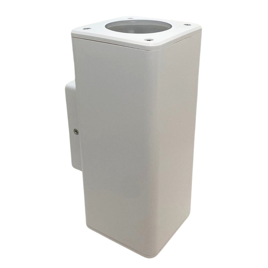 Artefacto de aplicar cuadrado Macroled exterior bidireccional GU10 9W blanco (AECB-X2)
