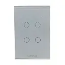 Tecla de pared smart Macroled tactil de 4 canales con capacitor blanco (TSX4B-CP)