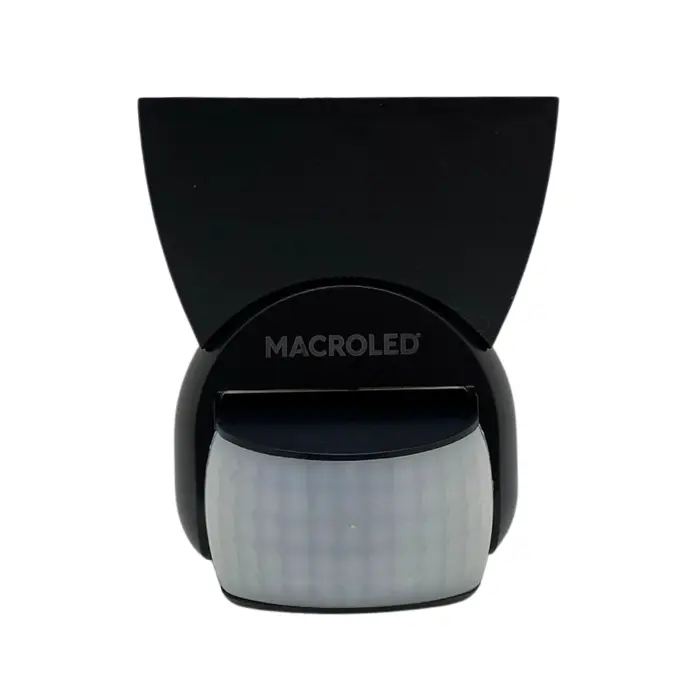Sensor de movimiento Macroled para pared 180° exterior alcance 12m (SMPN-180-12M-IP65)
