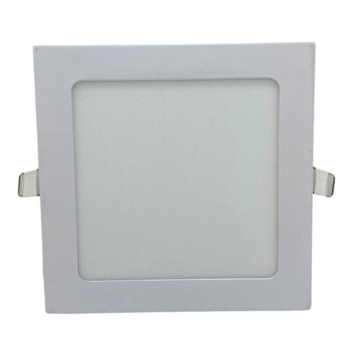 Panel flat cuadrado Macroled de embutir 12W neutro blanco (PEC12NW)