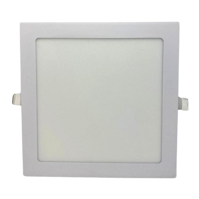 Panel flat cuadrado Macroled de embutir 18W cálido blanco (PEC18WW)
