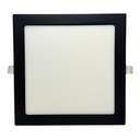 Panel flat cuadrado Macroled de embutir 18W cálido negro (NPEC18WW)
