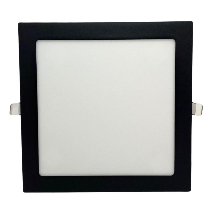 Panel flat cuadrado Macroled 18W neutro negro (NPEC18NW)