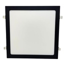 Panel flat cuadrado Macroled de embutir 24W neutro negro (NPEC24NW)
