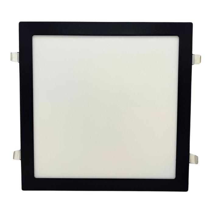 Panel flat cuadrado Macroled 24W frio negro (NPEC24CW)