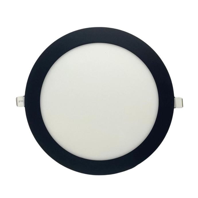 [NPER18CW] Panel flat circular Macroled de embutir 18W frío negro (NPER18CW)