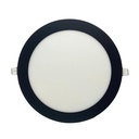 Panel flat circular Macroled 18W frio negro (NPER18CW)