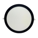 Panel flat circular Macroled de embutir 24W frío negro (NPER24CW)