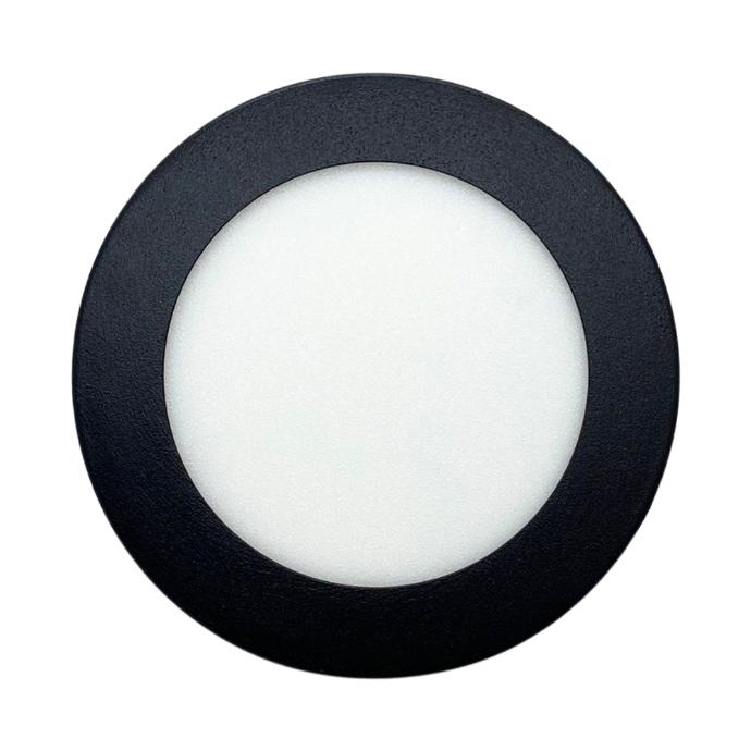 Panel plafon circular Macroled 6W frio negro (NPR06CW)