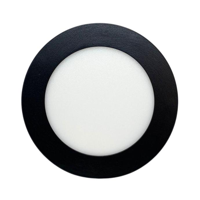Panel plafon circular Macroled 6W calido negro (NPR06WW)