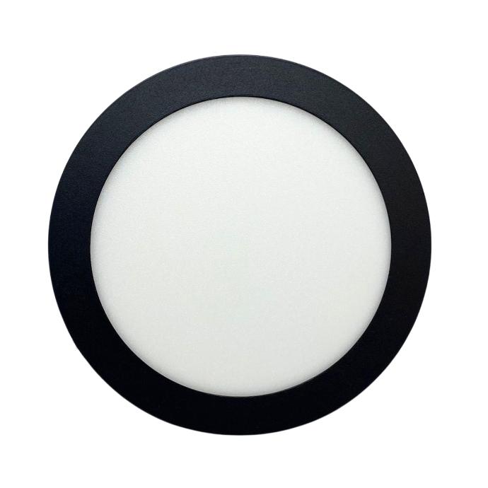 Panel plafon circular Macroled 12W frio negro (NPR12CW)