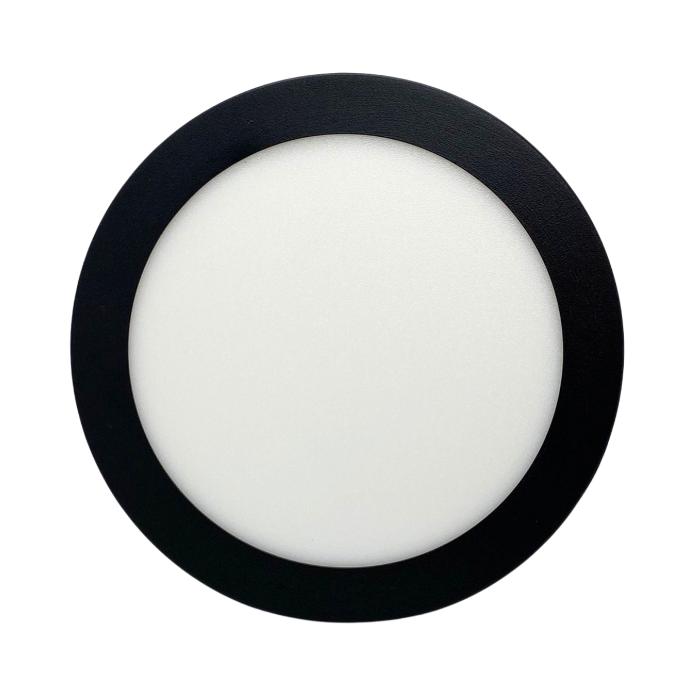 Panel plafon circular Macroled 12W calido negro (NPR12WW)