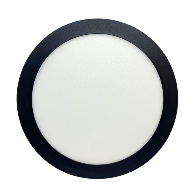Panel plafon circular Macroled 18W calido negro (NPR18WW)