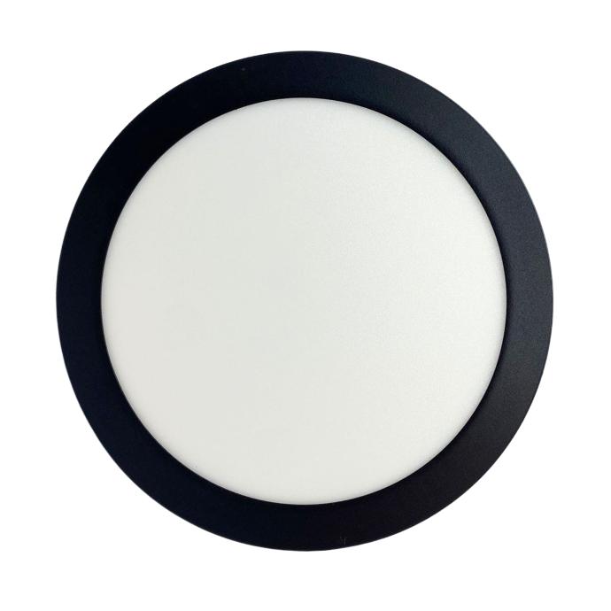 Panel plafón circular Macroled de aplicar 18W neutro negro (NPR18NW)