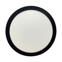 Panel plafon circular Macroled 24W calido negro (NPR24WW)