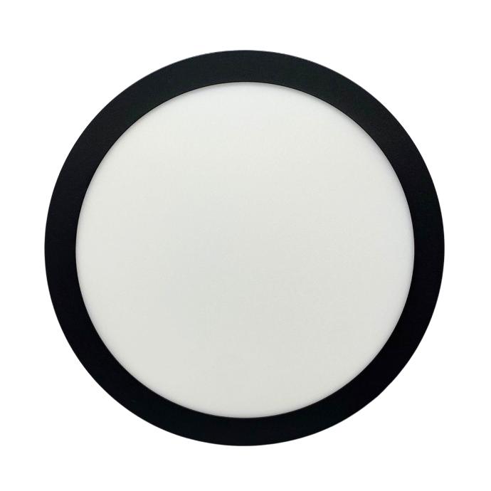 [NPR24CW] Panel plafón circular Macroled de aplicar 24W frío negro (NPR24CW)