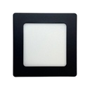 Panel plafón cuadrado Macroled 6W de aplicar cálido negro (NPC06WW)