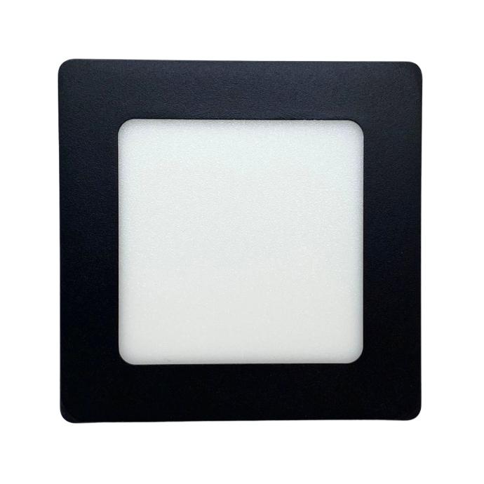 Panel plafón cuadrado Macroled 6W de aplicar frío negro (NPC06CW)