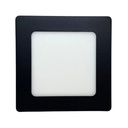 Panel plafón cuadrado Macroled 6W de aplicar frío negro (NPC06CW)