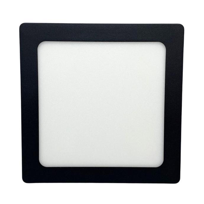 Panel plafón cuadrado Macroled de aplicar 12W cálido negro (NPC12WW)