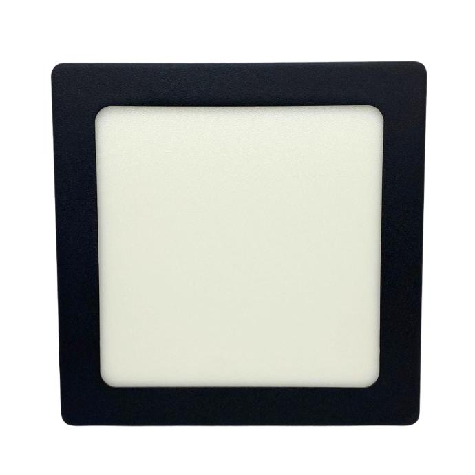 [NPC12CW] Panel plafón cuadrado Macroled de aplicar 12W frío negro (NPC12CW)