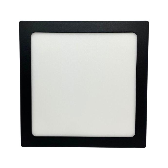 Panel plafon cuadrado Macroled 18W neutro negro (NPC18NW)