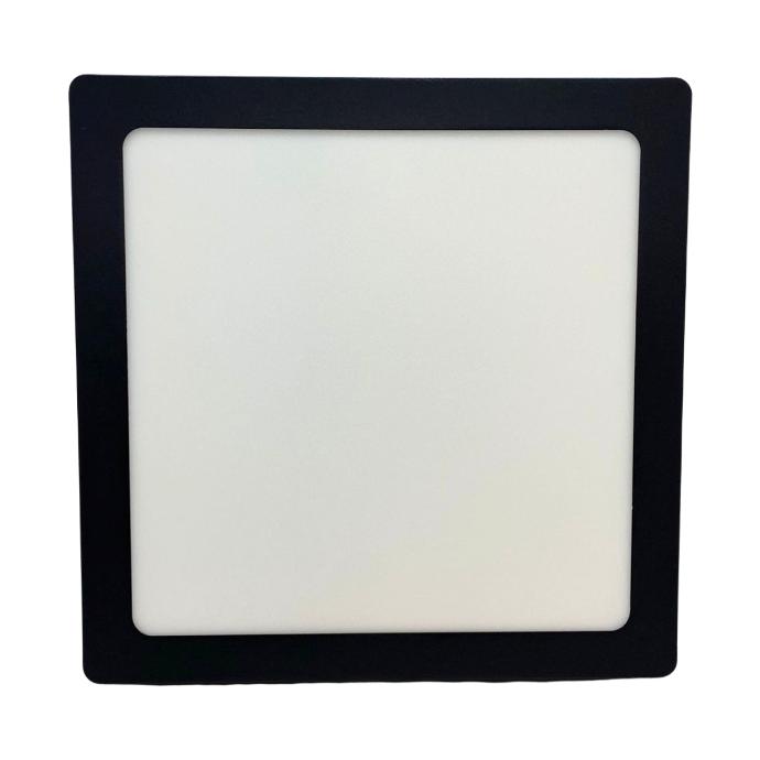 Panel plafón cuadrado Macroled 24W de aplicar neutro negro (NPC24NW)