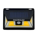 Reflector solar de pared Macroled 5W con sensor de movimiento IP65 calido (ASPSM-5W-IP65-WW)