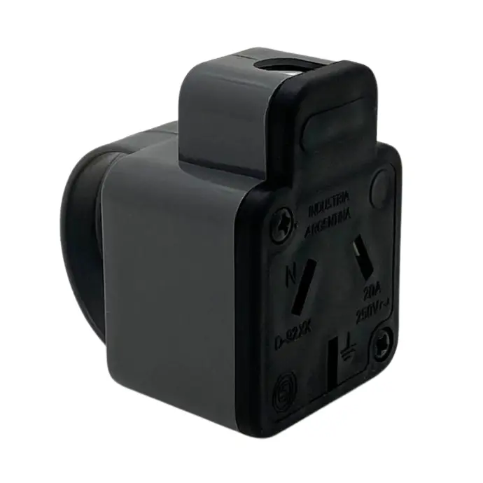 [D-9207] Ficha reforzada hembra Taad 250V 20A gris (D-9207)