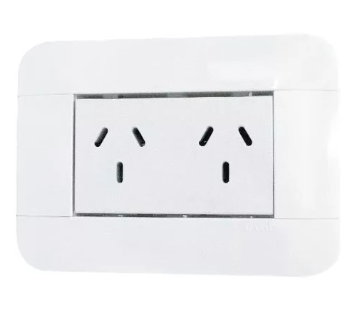 Linea Eco armada TAAD tapa/bastidor 1 toma doble espiga plana (SE-716E/P)