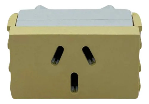 Tomacorriente Taad extrachato espiga plana Linea Spot marfil (S-4650)