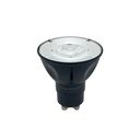 Dicroica Macroled COB GU10 6.5W aluminio negra dimerizable (PAR16-AL-6.5WDIM-24D-WW)