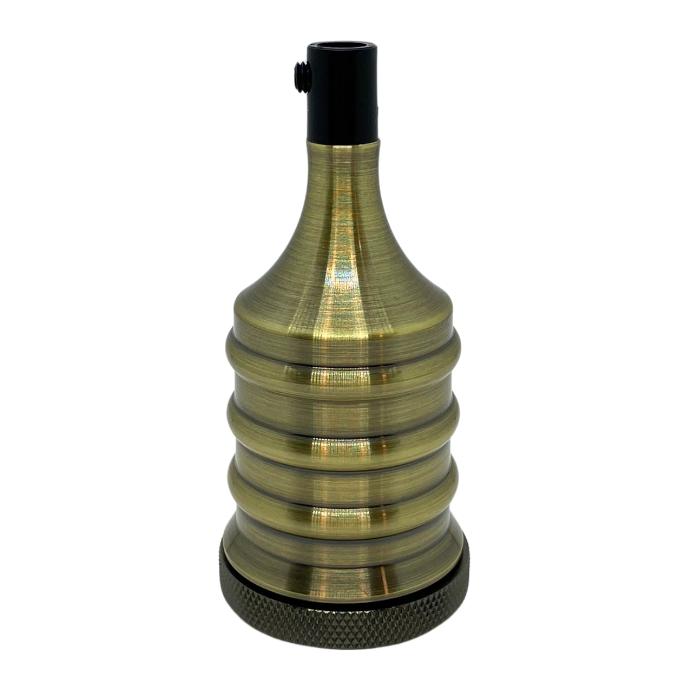 [PLV-DIX-E27-BR] Portalampara Macroled Dixon E27 de aluminio color bronce (PLV-DIX-E27-BR)