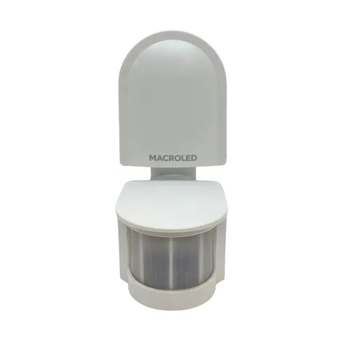 Sensor de movimiento de pared Macroled 12m de alcance (SMPB-180-12M-IP44)