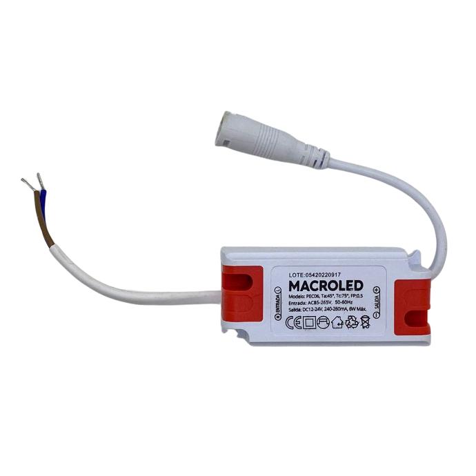 Driver de emergencia Macroled para paneles de 6W, 12W,18W, 24W (PEC6-24DRB)
