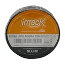 Cinta aisladora Inteck de PVC autoextinguible negra 20 metros