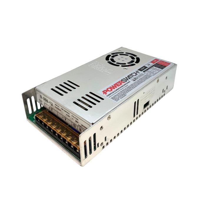 Fuente 12V 29A Powerswitch  gabinete metalico IP20 (S-350W-12V)